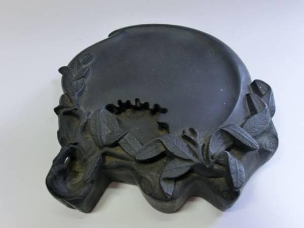 硯■福桃 古硯 書道道具 寿山西河 漢字 もも 古美術 時代物 骨董品 希少■