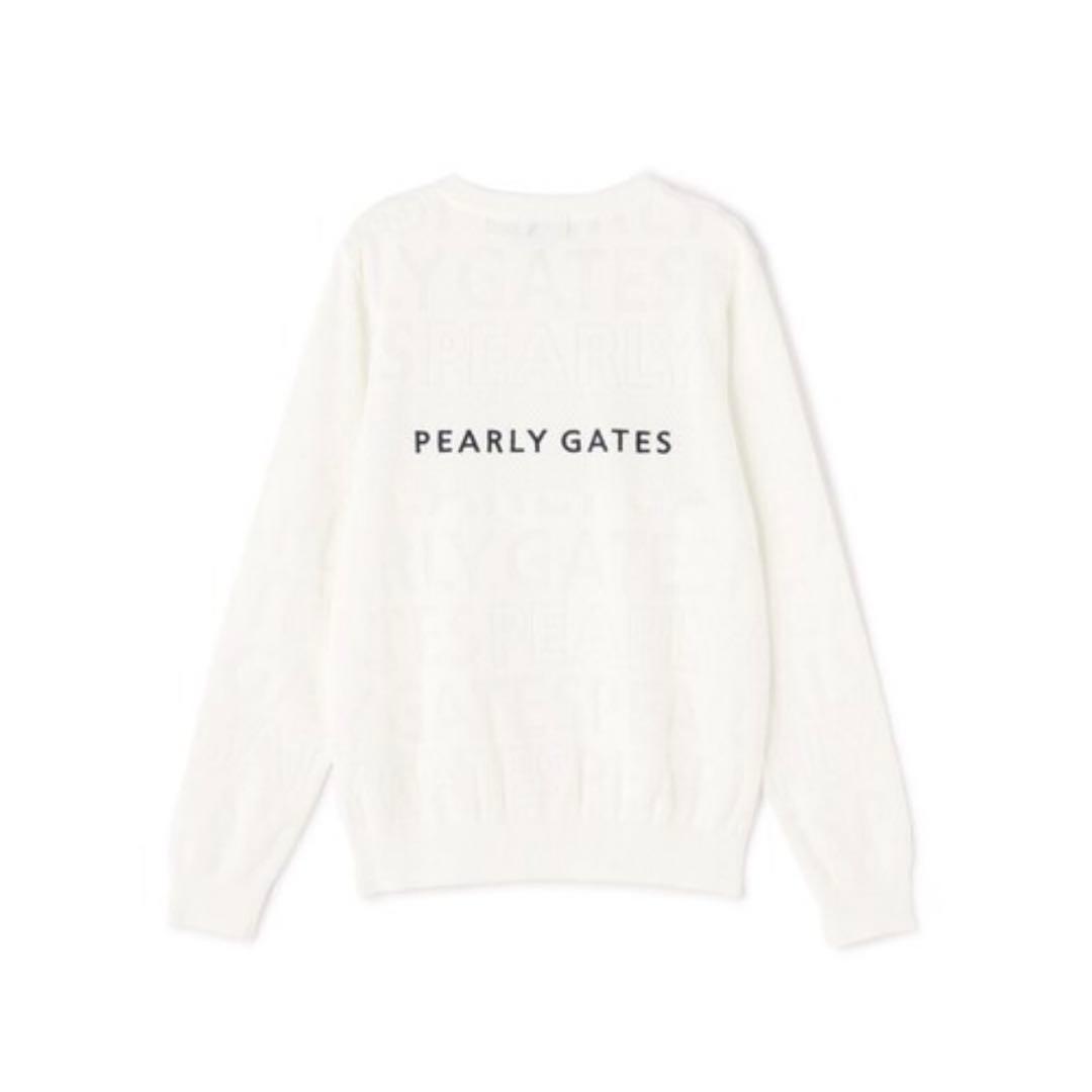 トップス PEARLY GATESコットンビーム クルーネックニットプルオーバー