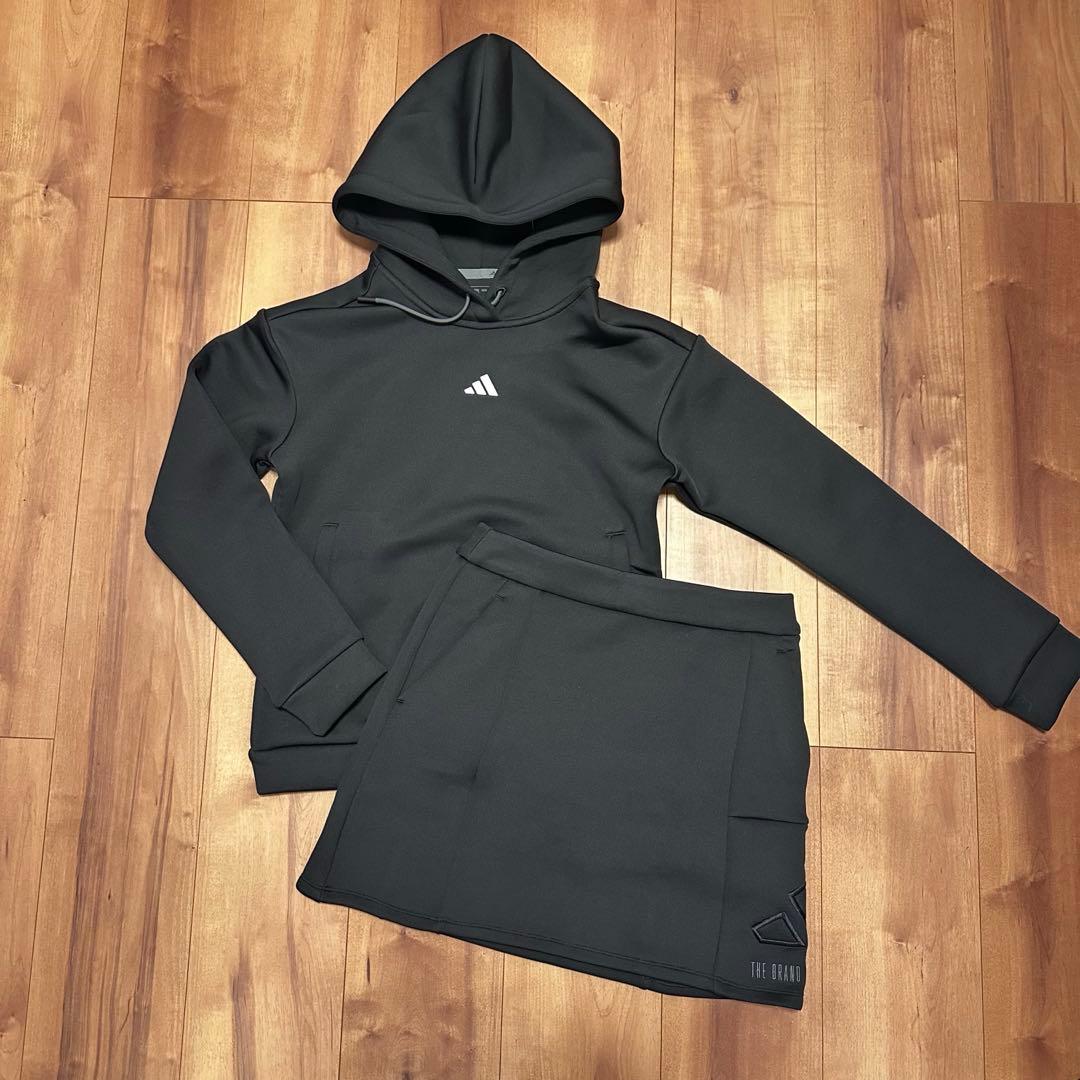 ダンボールニット　セットアップ　ビッグアディダスロゴ　春秋冬　サイズS 長袖