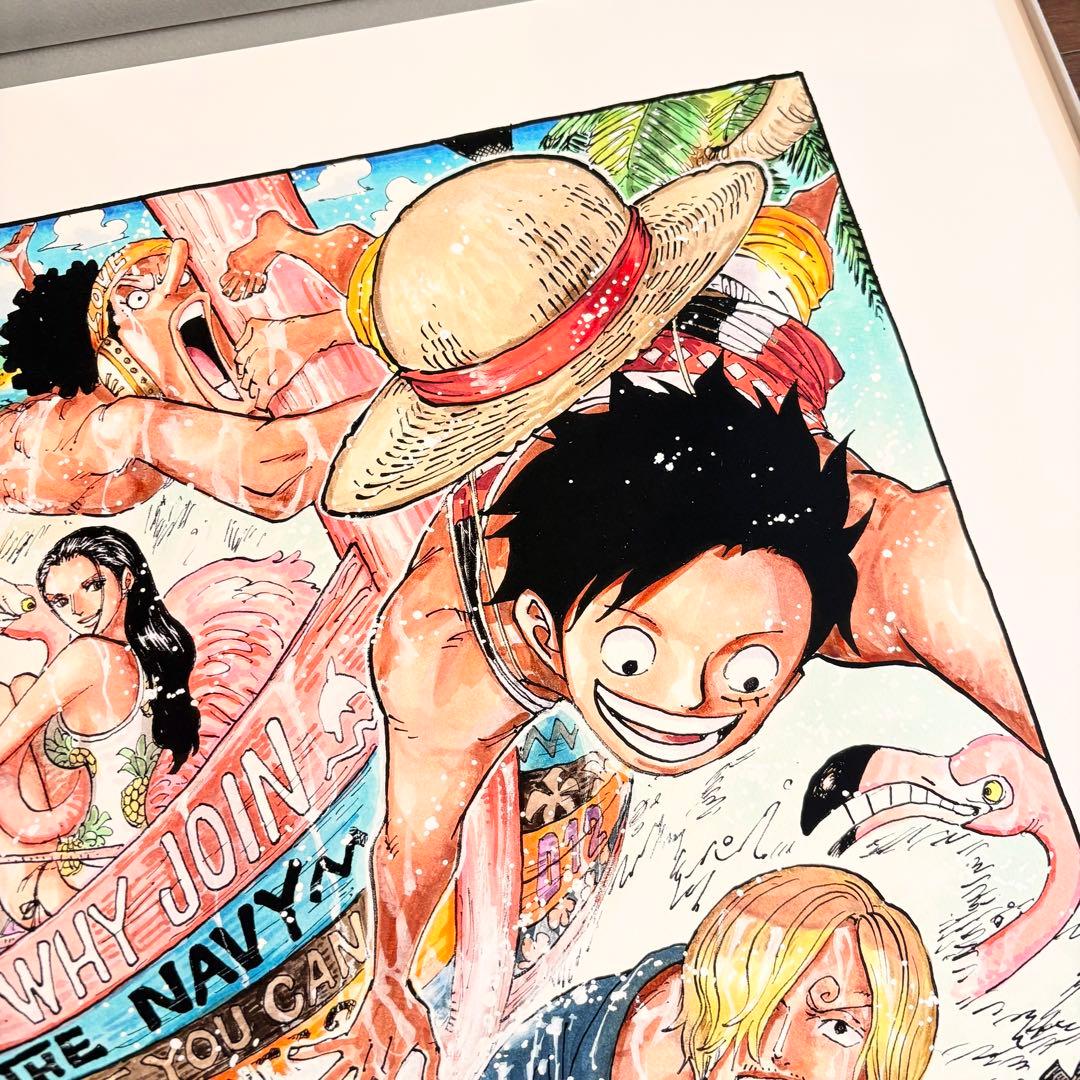【世界10部限定】集英社マンガアートONE PIECE ワンピース 尾田栄一郎