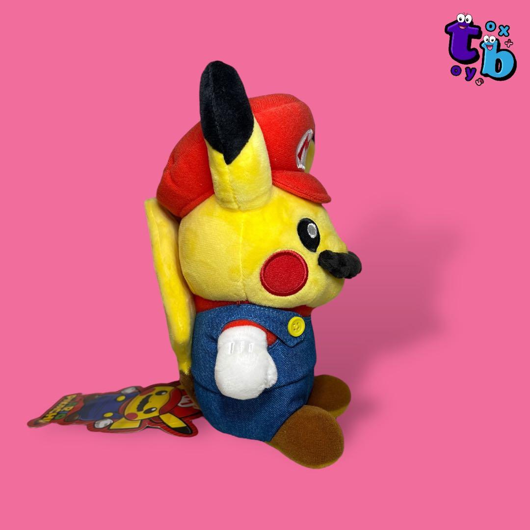 ポケモンセンターオリジナル【マリオピカチュウ タグ付き】ぬいぐるみNo.B671