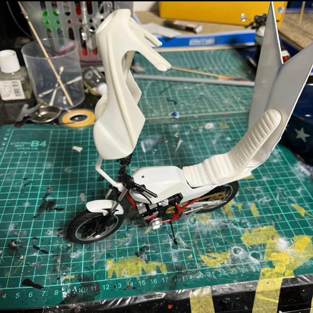 俺のマシン バイク プラモ 1/12 アオシマ CBX400F ジャンク