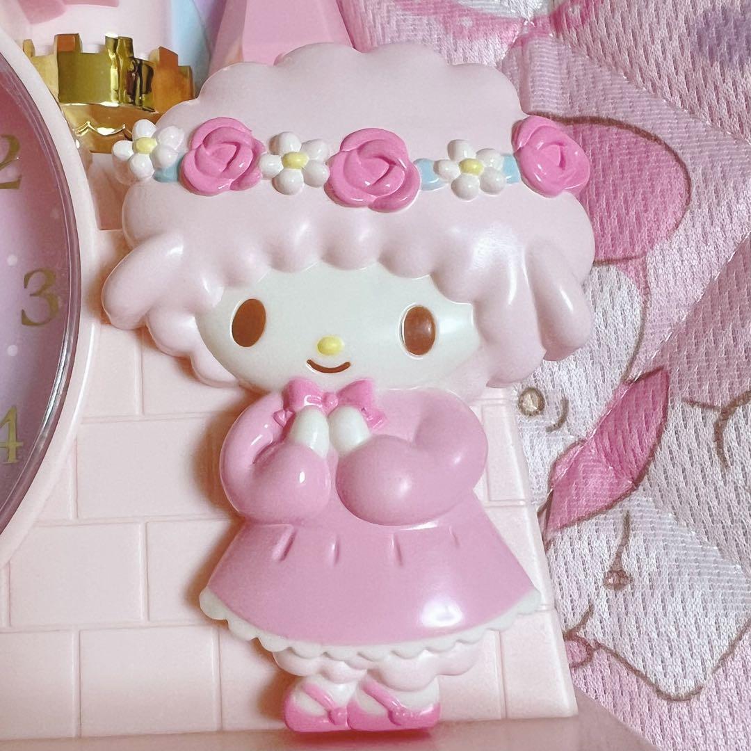 【タイムセール】マイメロ　お城型　チェスト付きクロック　置き時計