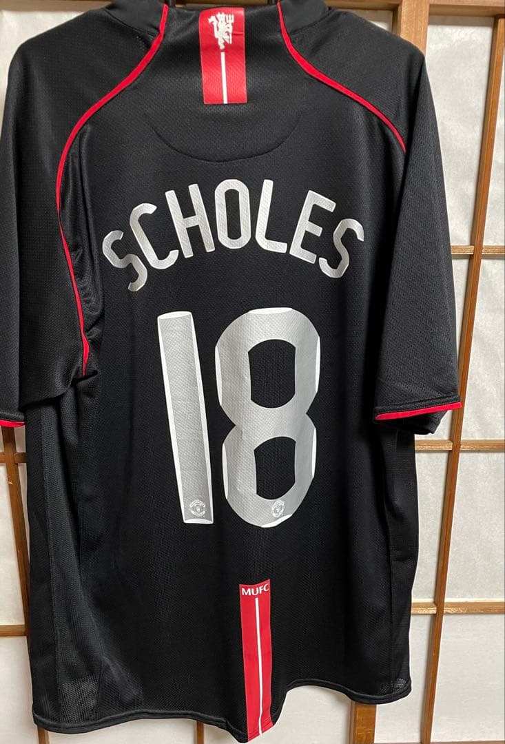 v*配様 マンチェスターユナイテッド スコールズ 18番 XLサイズ