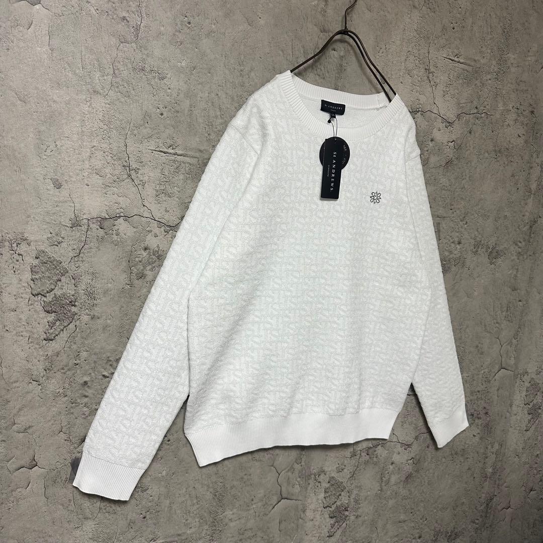 【超人気◎】St ANDREWS　ニット　ジャガード　総柄　刺繍　新品タグ付き◎