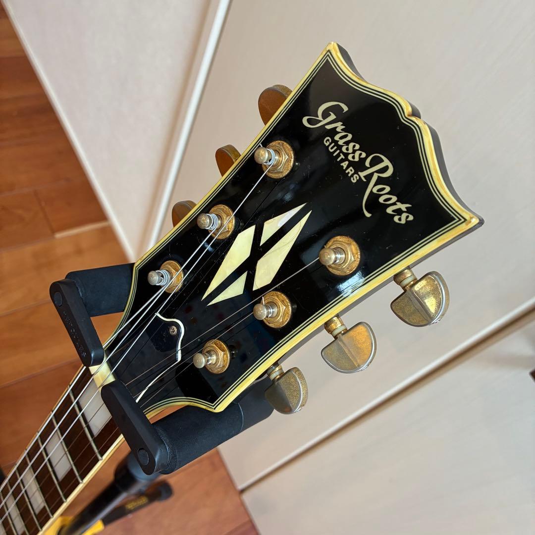 GrassRoots/グラスルーツ レスポールカスタム ブラック ソフトケース付