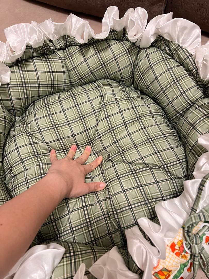 撮影道具インテリア小物 花柄猫用ベッド 犬用ベッド厚手