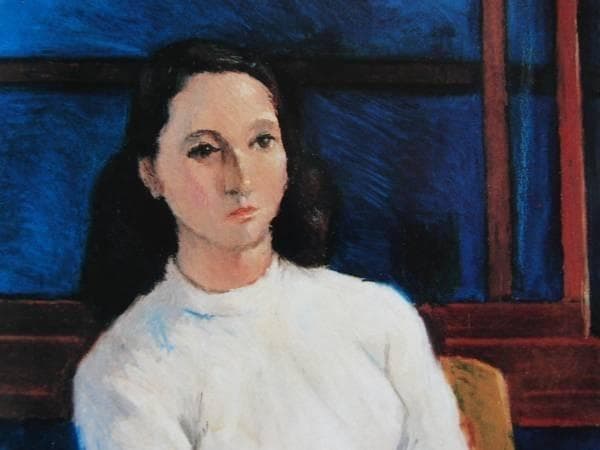 伊藤 悌三、婦人像、希少画集画、新品高級額、額装付、状態良好、油彩