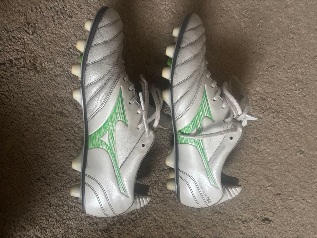 Mizuno モナルシーダシューズ シルバー/グリーン25.5