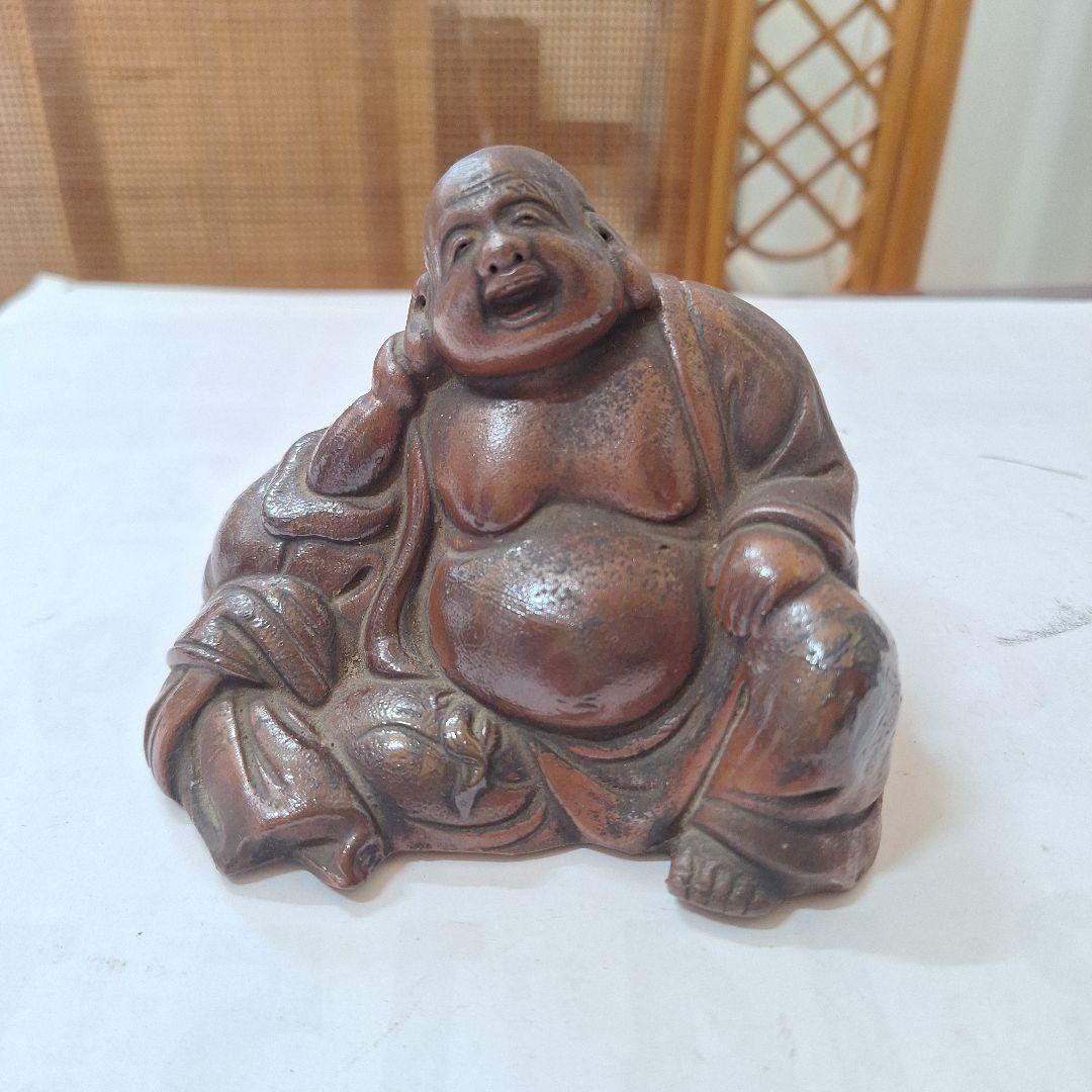 布袋様　陶器製　香炉