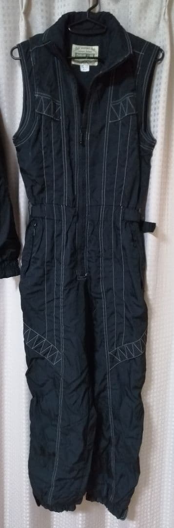 ノースリーブ ジャンプスーツ つなぎ&ジャンパーセット フード付き