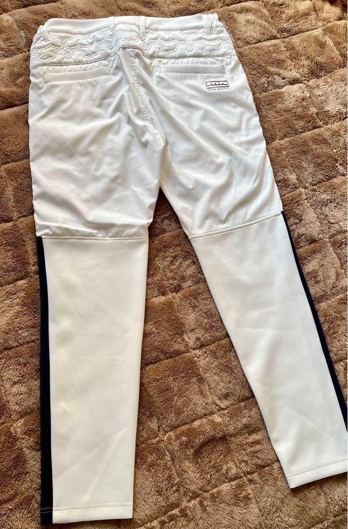 muta ジオメトリックウェーブ キルティングパンツ　ホワイト