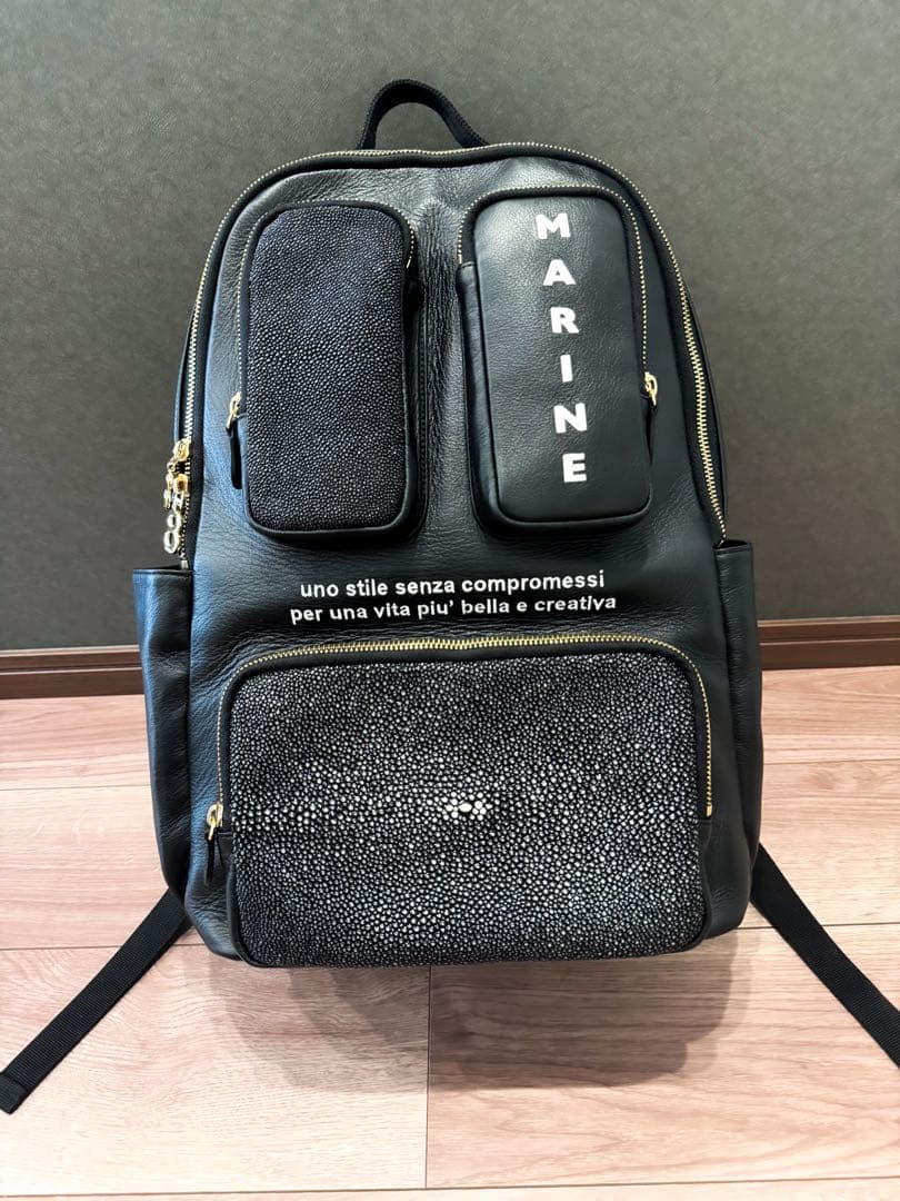 muta MARINE 希少 ガルーシャポケットレザーバックパック