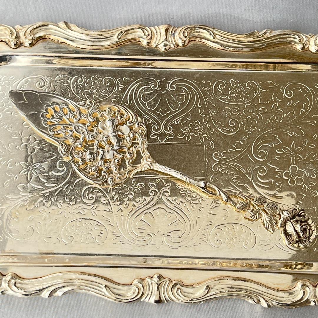 【 Bodemer】 天使と薔薇と透かしのケーキサーバー【純銀】