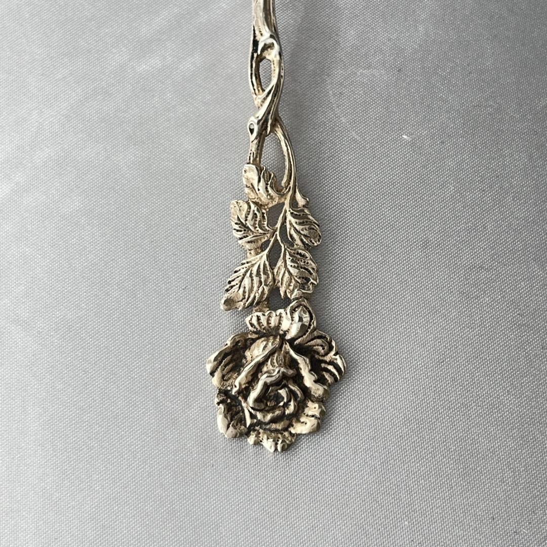 【 Bodemer】 天使と薔薇と透かしのケーキサーバー【純銀】