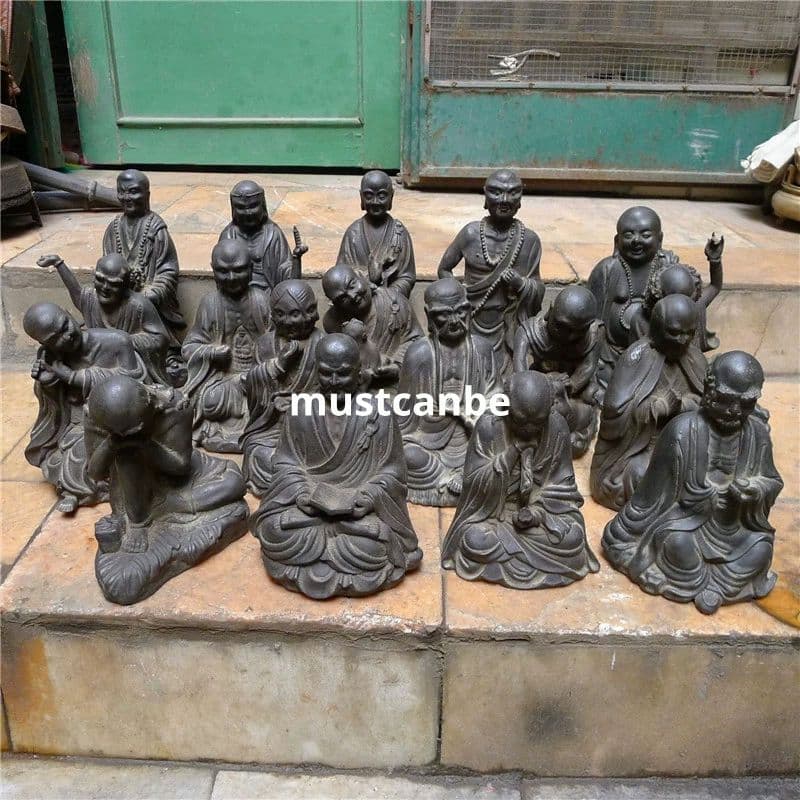 鉄製 仏像 十八羅漢像 茶室 博古架 仏堂 工芸品 置物