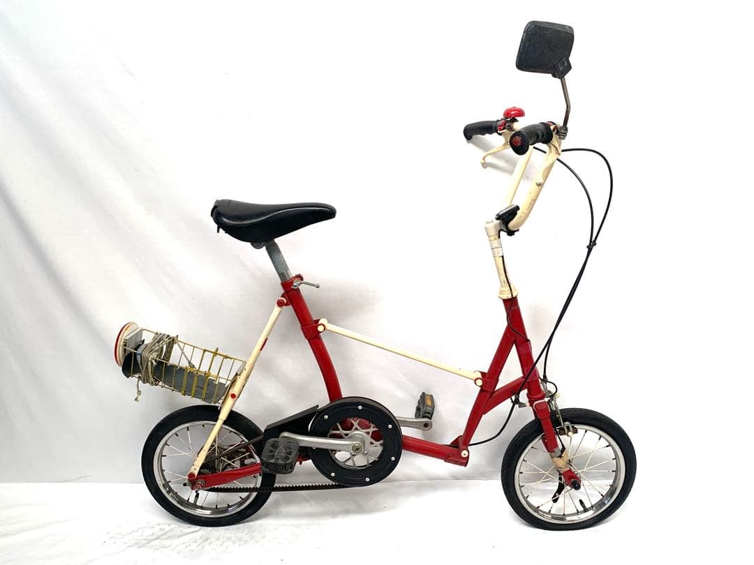 【現状品】送料無料ベルトドライブ折り畳み自転車 ミニベロ 小径車 14インチ