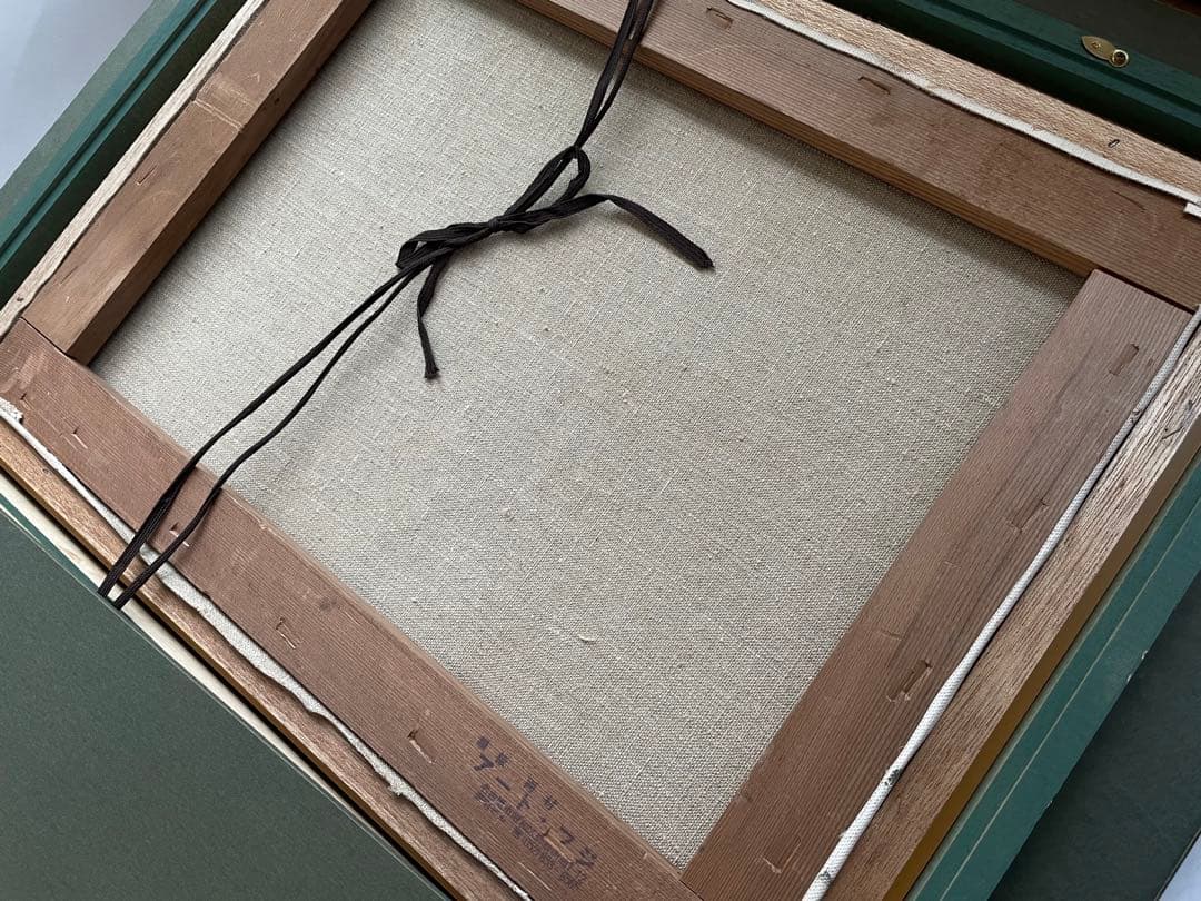 画家　S.INABA 稲葉　作者不明　油彩画　油絵　薔薇の絵　バラ　花瓶　額入