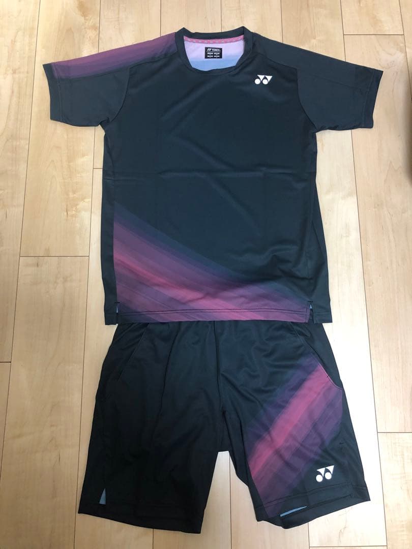 ワウリンカ　限定　ウェア　セットアップ　黒×ピンク　Mサイズ　ヨネックス　テニス