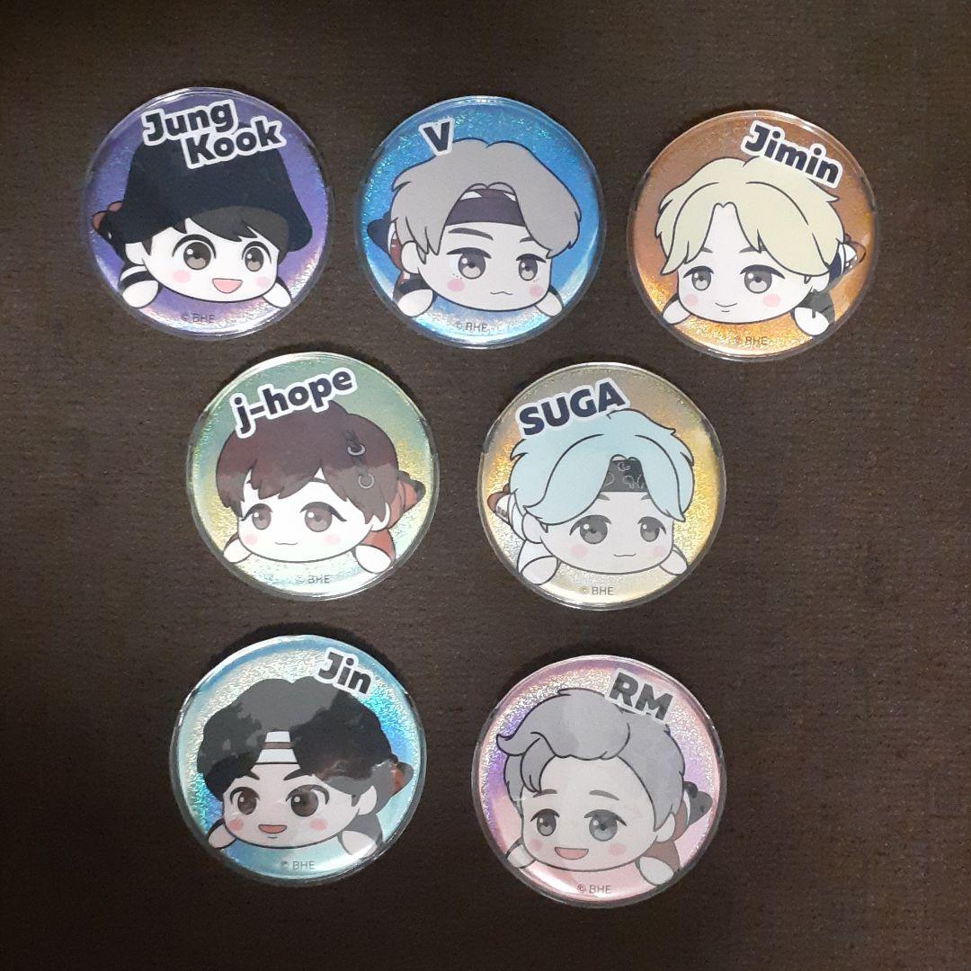 BTS　TinyTAN　寝そべりエクストラ缶バッチセット　全種類