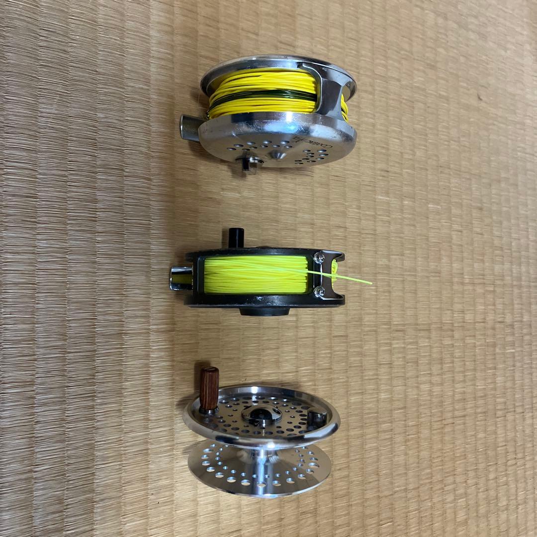 フライリール 3個セット シルバー/ブラック