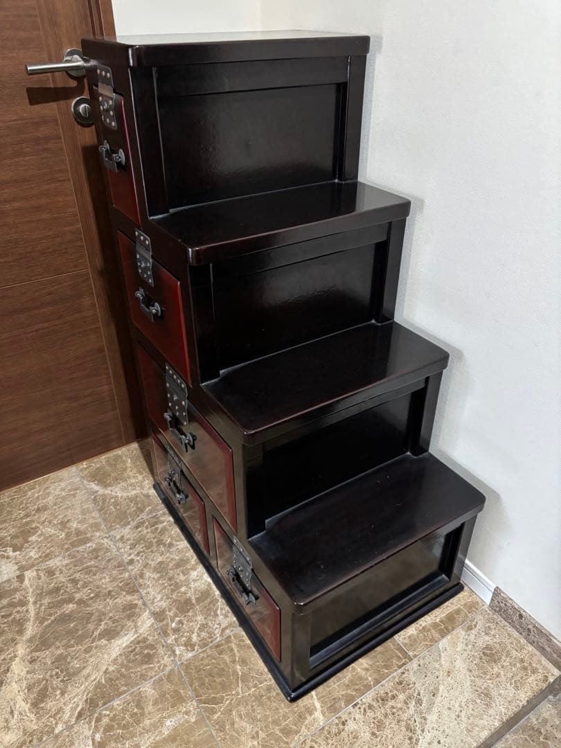 民芸城山　一閑張り階段箪笥