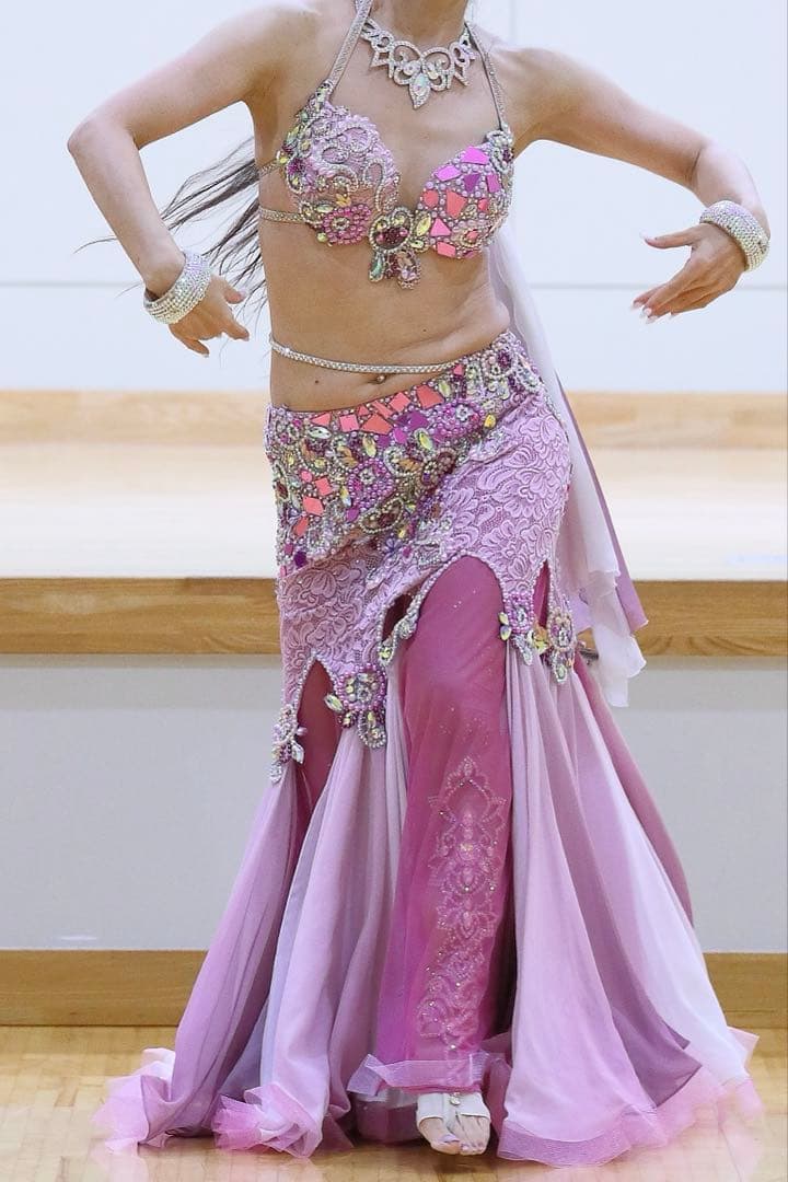 Irina ベリーダンス衣装　モーブピンク