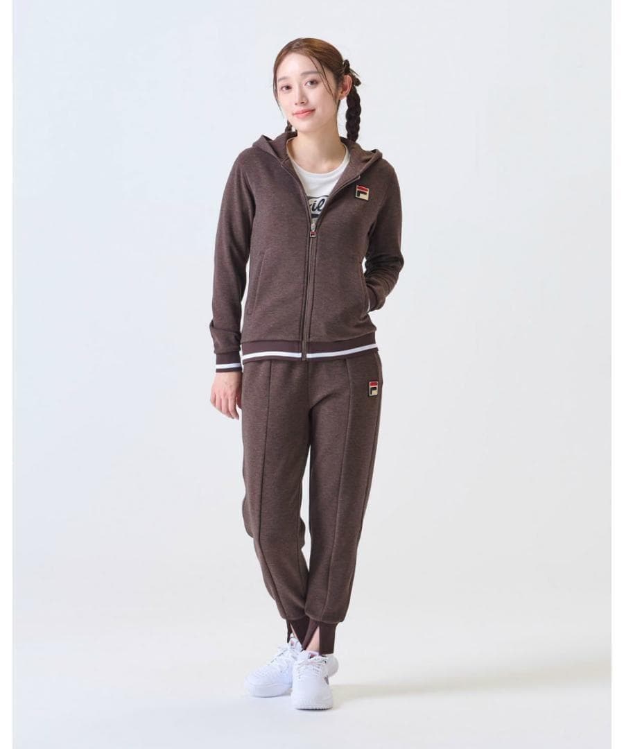 フィラ　FILA　テニスウェア　レディース　フルジップパーカー　M　ブラウン