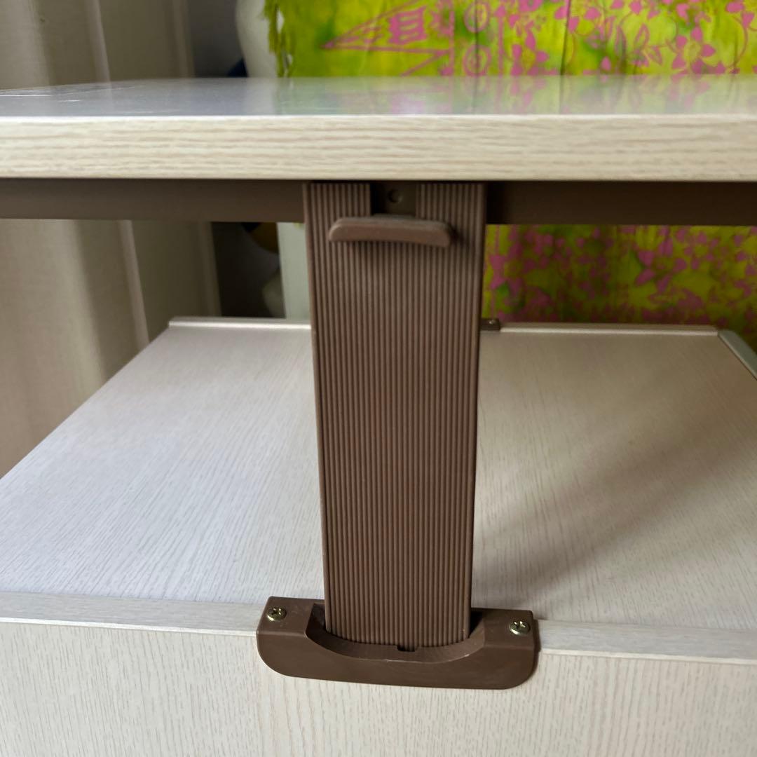 美品　勉強机のサイドワゴン　高さ調整可能　シックな色