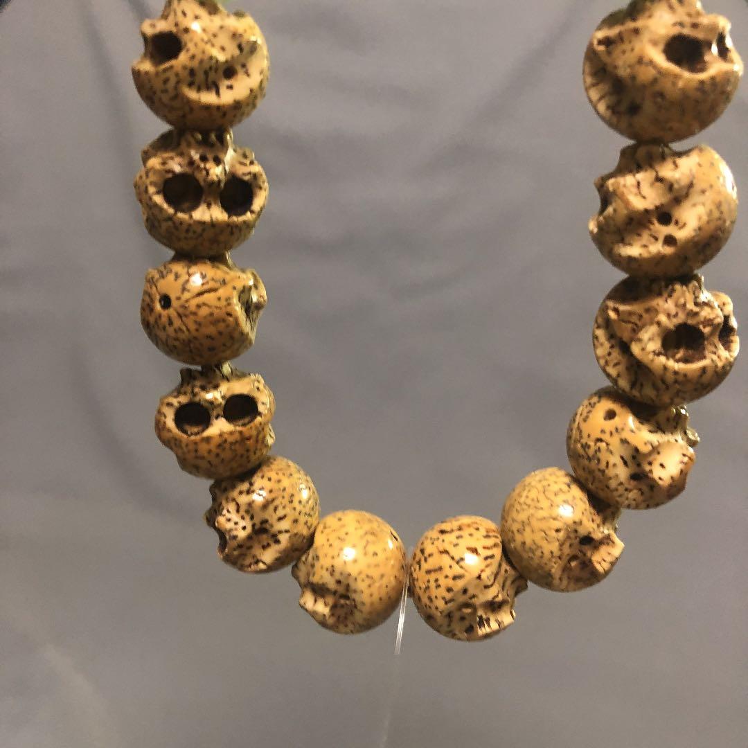 星月菩提樹翡翠念珠　ドクロ　骸骨