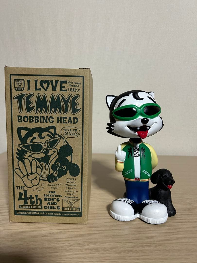 CREAMSODA★TEMMYE★ボビングヘッドフィギュア★新品★4thグリーン
