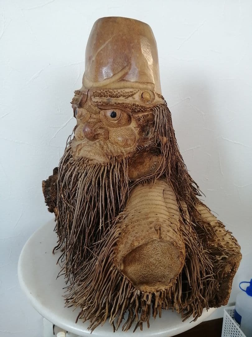 古美術 彫刻 竹彫 時代 竹根 人物 竹彫刻