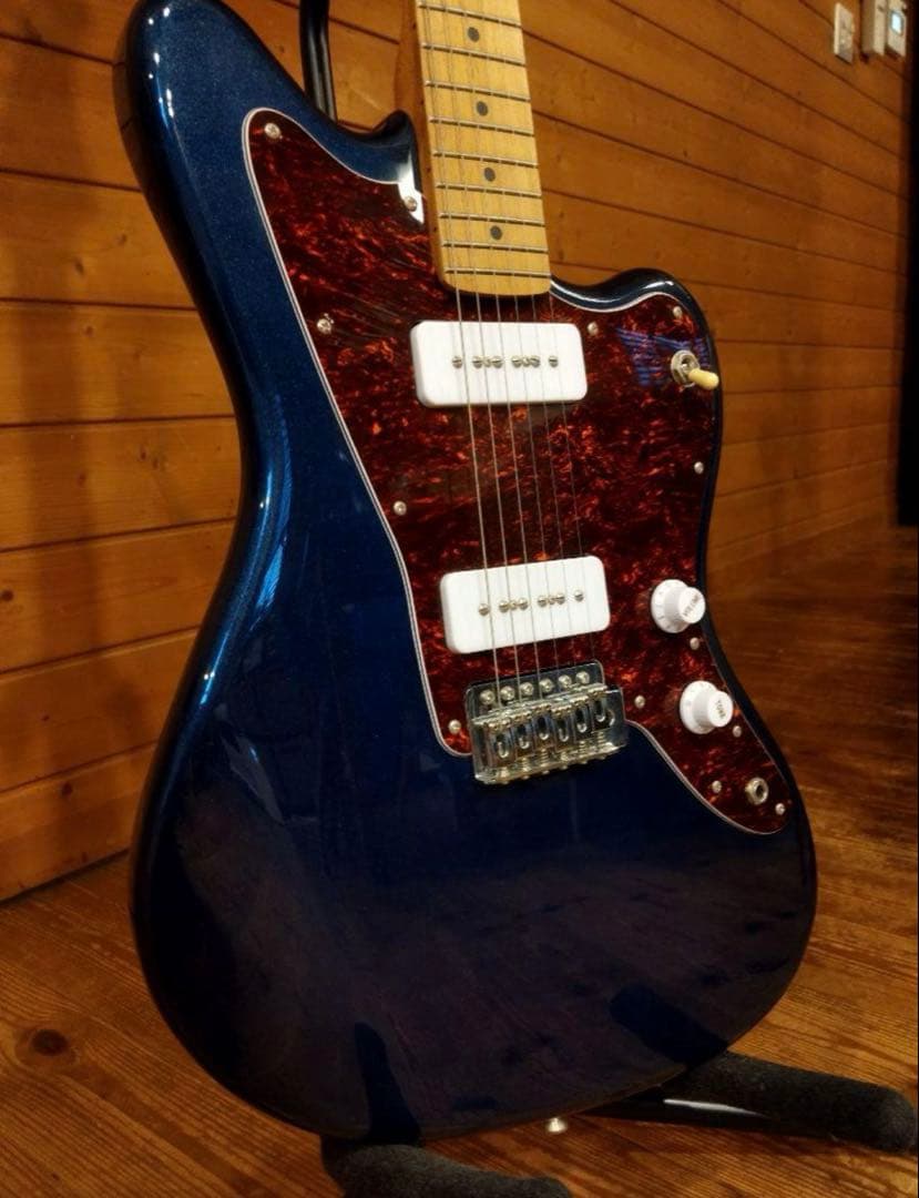 エレキギター 青 シングルコイル