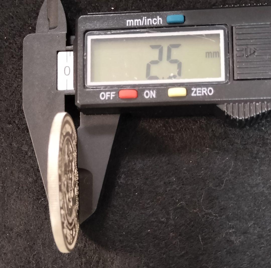 せ*ち様 明治10年貿易銀目方約27.1g 銀含有率約90% 古銭近代一圓