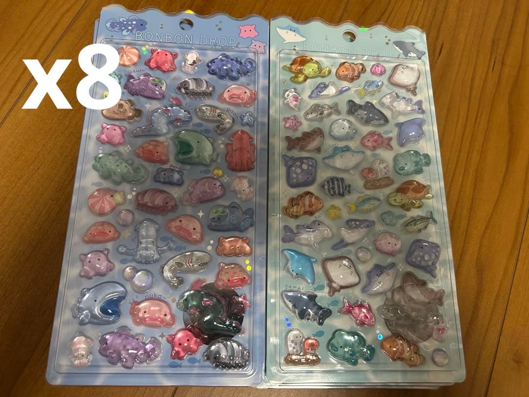 水族館 ボンボンドロップシール 海水魚 淡水魚