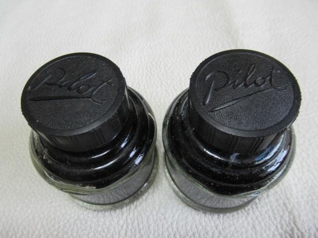 未使用昭和15年頃◆パイロット『並木製作所』ラベル付インク瓶2本「ブルーブラック