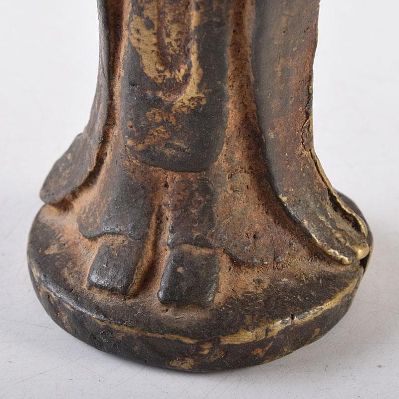 マツ　中国　古銅塗金　チベット仏　仏像　M　R8661