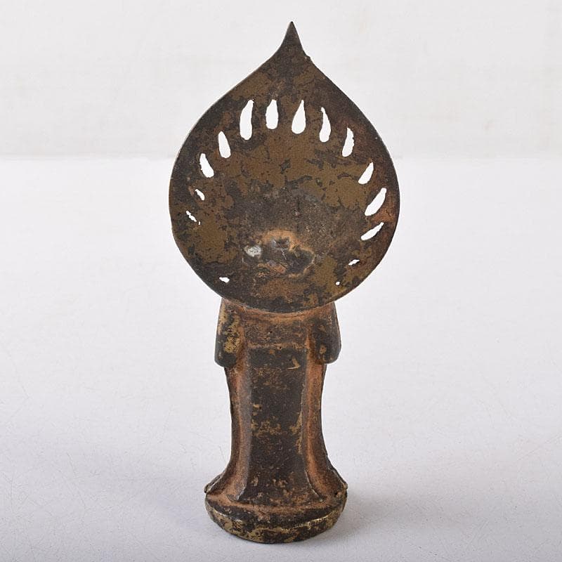 マツ　中国　古銅塗金　チベット仏　仏像　M　R8661