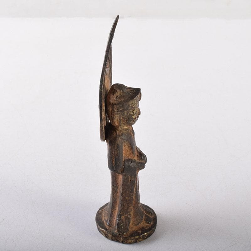 マツ　中国　古銅塗金　チベット仏　仏像　M　R8661