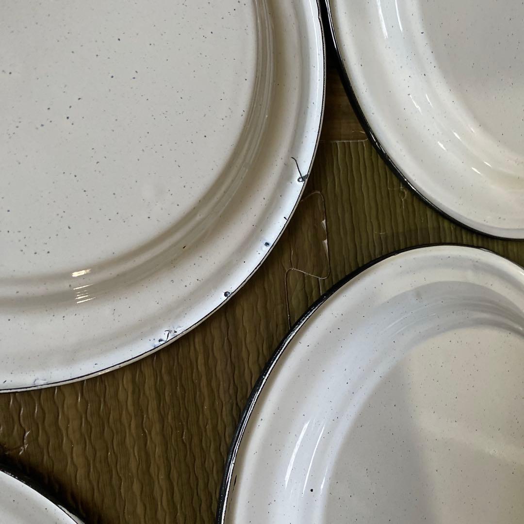 新品未使用★CINSA ホーロー平皿 6枚、ホーローマグ 3個　セット