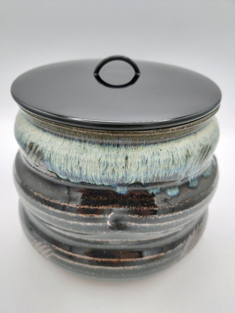 c671 水指 朝鮮唐津 武村利左衛門 木箱 茶道具 古物