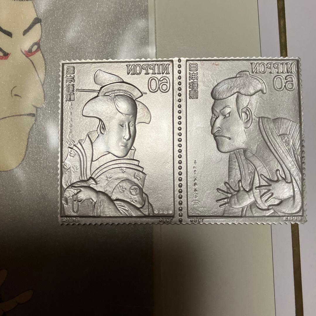 お値下げ★趣味週間コレクション　東洲斎写楽　純金純銀工芸品