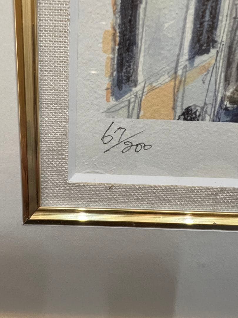 【送料無料】小田切訓 リトグラフ 大運河