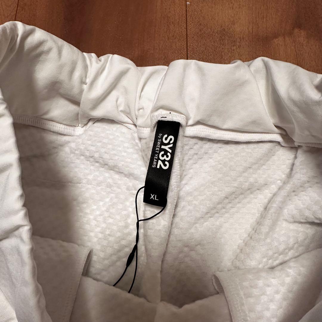 撥水　裏起毛　防風ロングパンツ　秋冬　サイズXL メンズ　ホワイト　防寒　ゴルフ