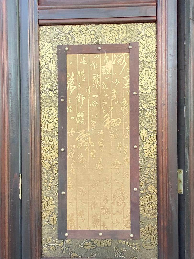 唐物 中国风の骨董品木屏風　年代不詳、骨董品　入手困難　割引相談可2