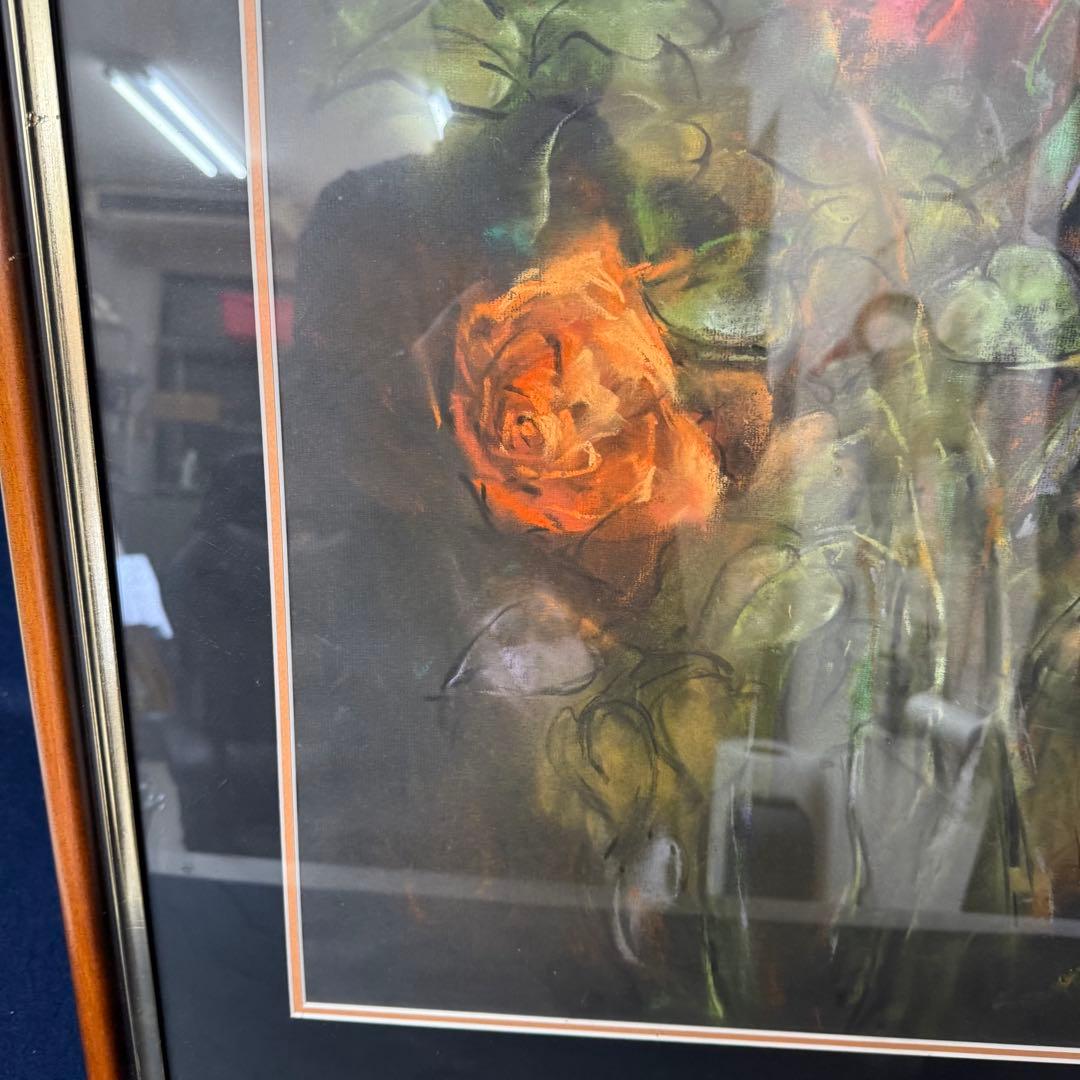 アゴタ ヴァルガ AGOTA VARGA 絵画 薔薇 バラ 花 パステル画