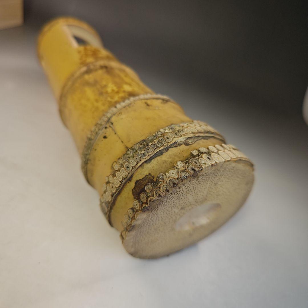 イ797 花入『大徳寺　福本積應　極箱』『銘　喫茶去』『竹器師　影林宗篤』竹花器