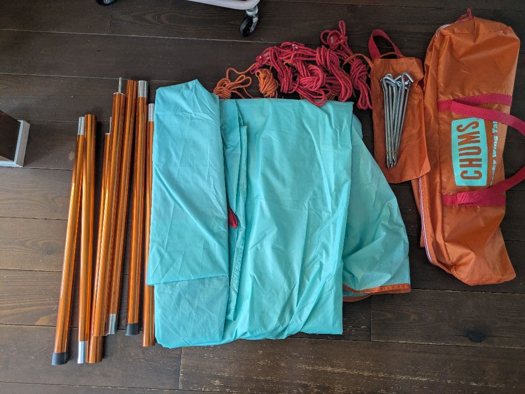 CHUMS ティールオレンジ タープ