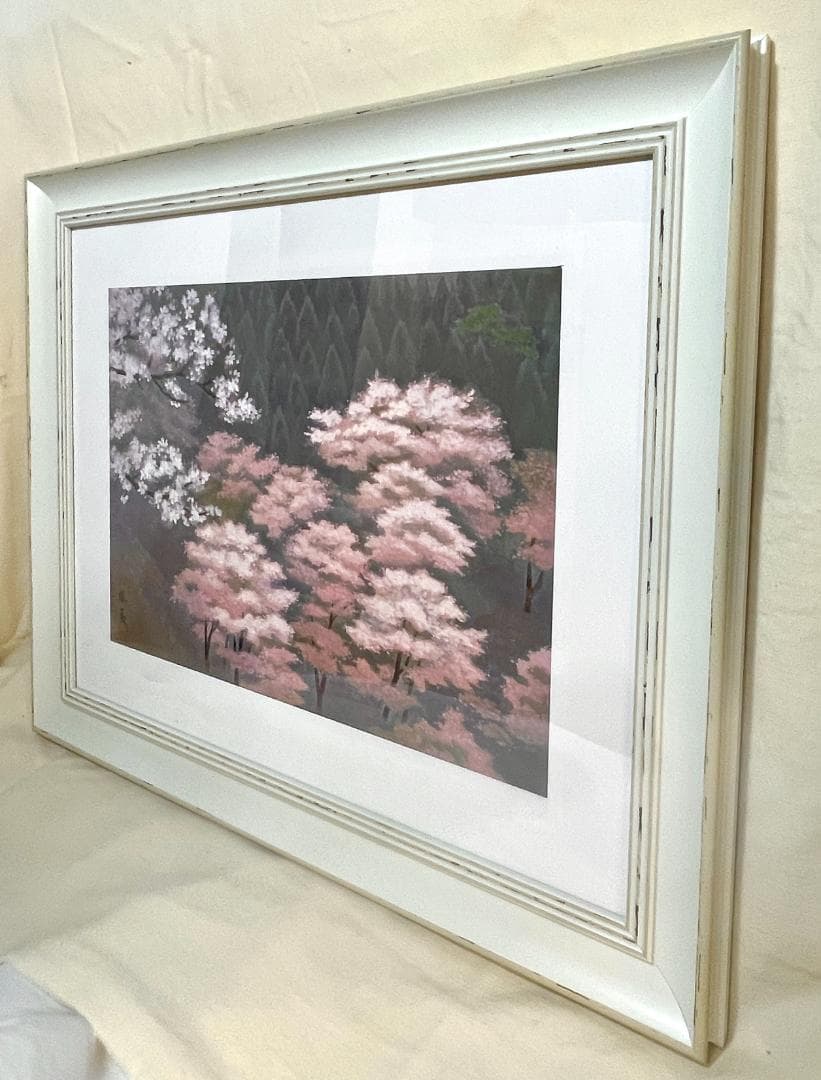 【新品】東山魁夷「吉野の春」 ポスター　複製画　日本画　風景画　高級額付