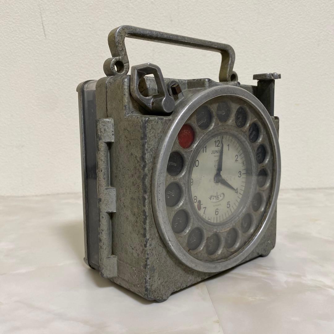 JUNIOR 鳩レース用 ピジョンタイマー/ゼンマイ式 置時計/アンティーク